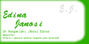 edina janosi business card